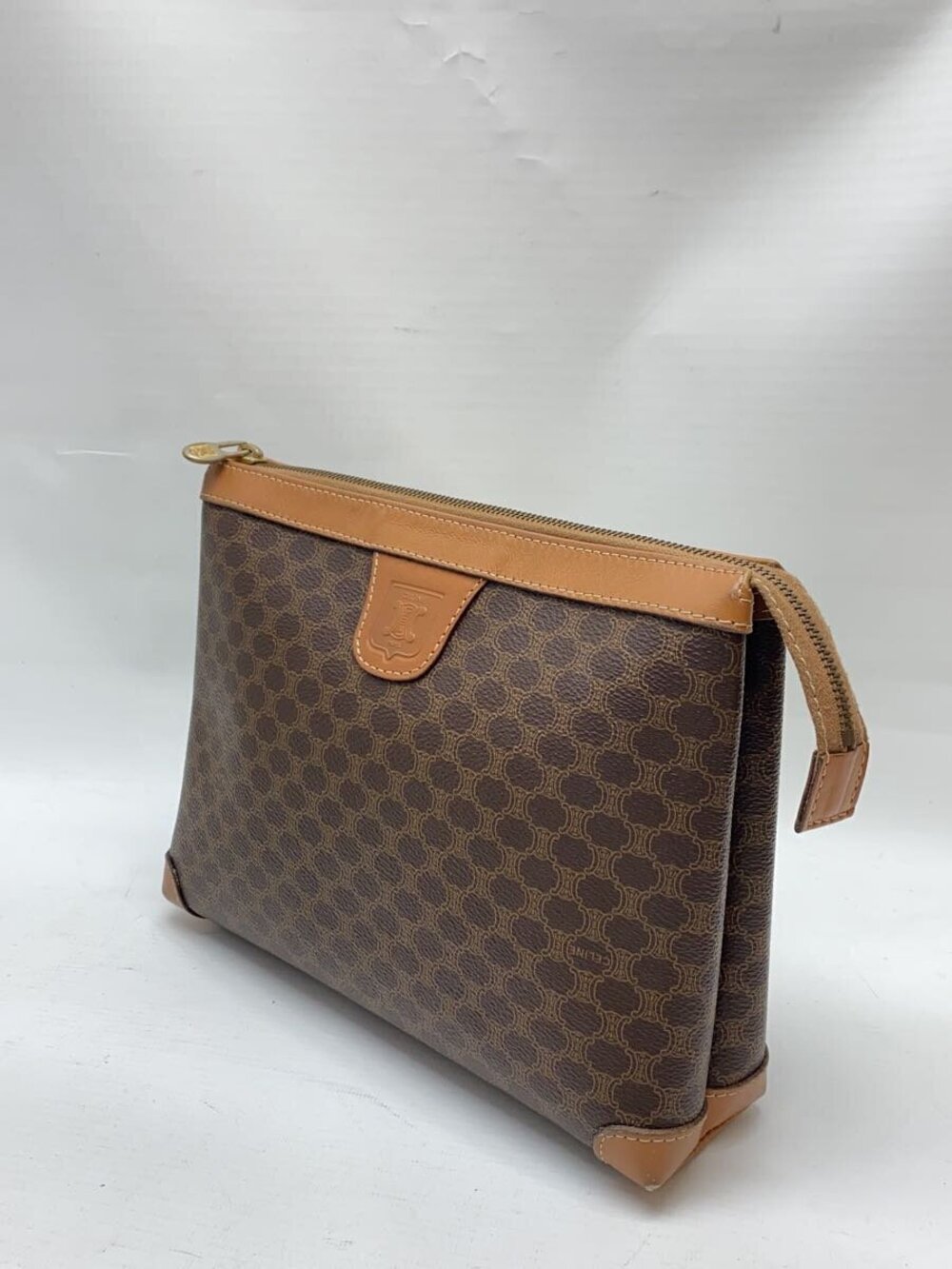 Celine over Brown All Clutch Bag Brown